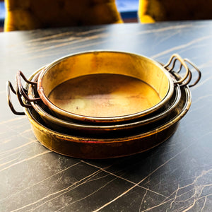 Gold Antiqued Trays (Set of 3)